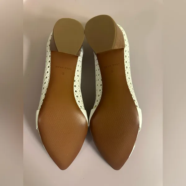 New Cole Haan white block heel dress sandals - Image 6