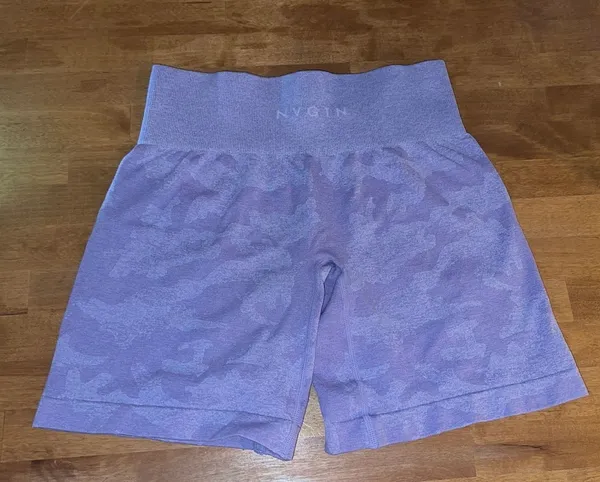Small Light Purple Camo NVGTN Shorts - Image 2