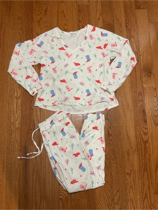 P.J. Salvage American Honey Cowboy Print Pajama Set - Image 2