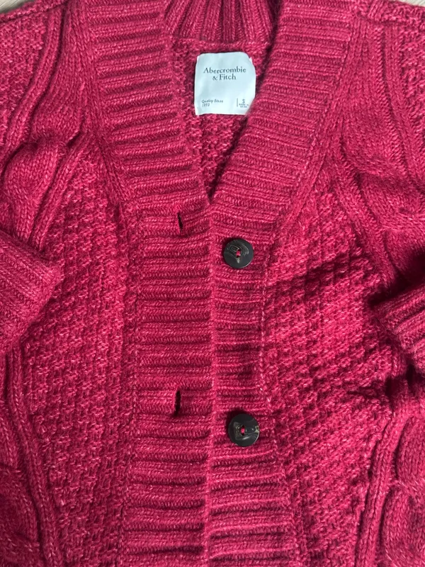 Abercrombie & Fitch Red/ Burgundy Cardigan - Image 2