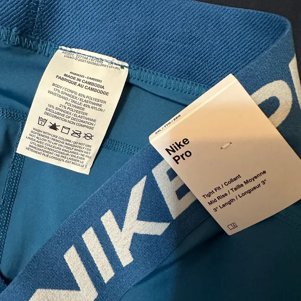 NEW Nike Pro Women's 3" Shorts Industrial Blue/White CZ9857-457 Size XXL 2XL - Image 11