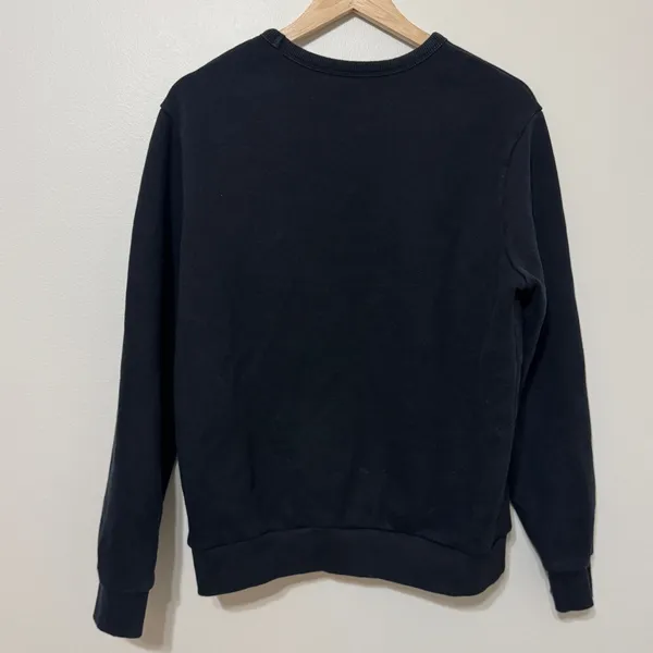 GAP Crewneck Sweatshirt Size Medium Washed Black Logo - Image 5