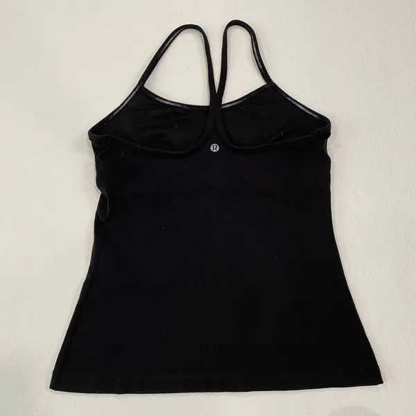 Lululemon Black Strappy Racerback Tank Top Size 6 - Image 3