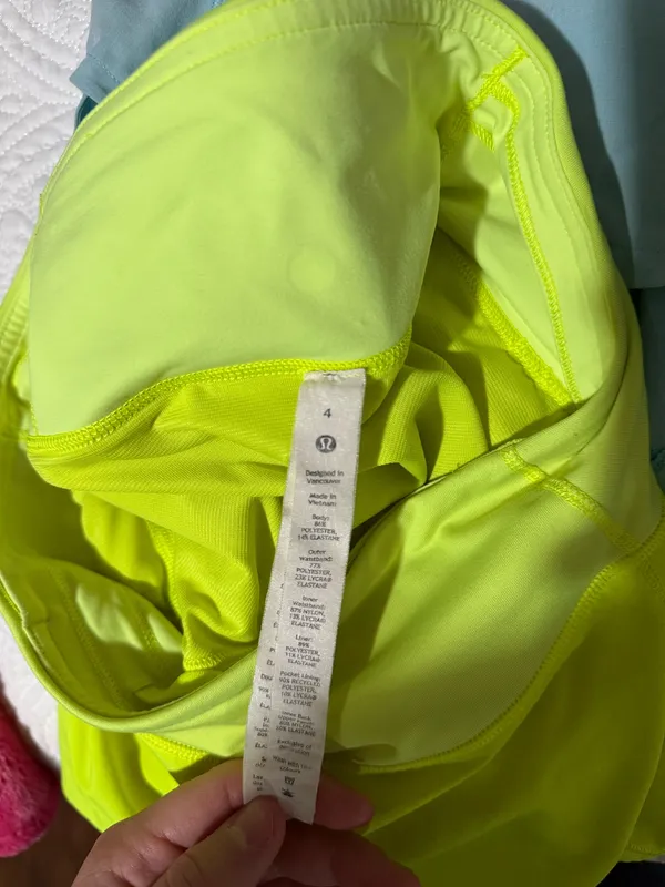 Neon Yellow 4” Speed Up Lululemon Shorts - Image 5