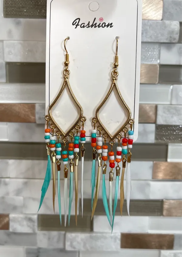 Bohemian Earrings Gold - Image 2