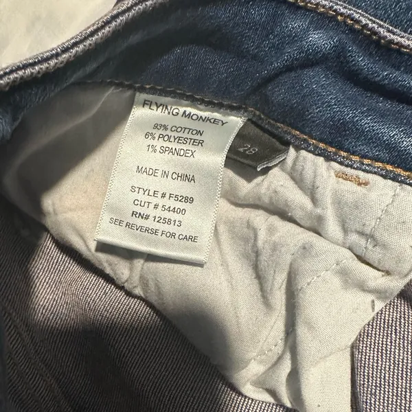 Vervet Flying monkey Classic Blue Denim women Jeans size 28 - Image 6