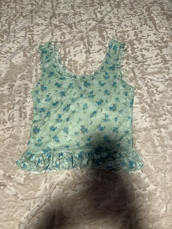 Green floral shirt - Image 2