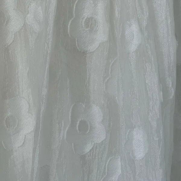 Lizard Thicket Lyn Burches White Flutter Sleeve Ruffled Mini Dress Size Small - Image 13