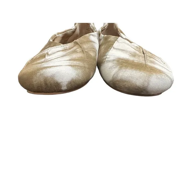 Korks Women’s Size 10 Palmer Khaki White Tie Dye Square Toe Ruched Ballet Flat - Image 7
