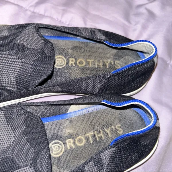 Rothy's The Original Slip On Womens Size 9 Gray Camo Casual Low Sneakers Shoes - Image 5