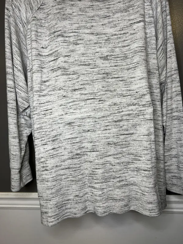 Aerie Sweater Womens XXL Gray Space Dye Knit Raglan Crewneck Pullover Cozy - Image 8