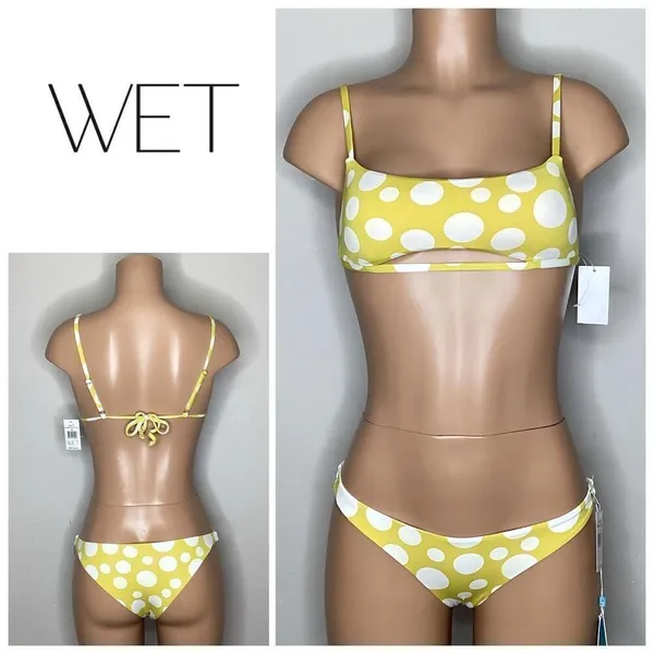 Anthropologie New. WET L.A. polka dot bikini. S/M. Retails $166 - Image 2