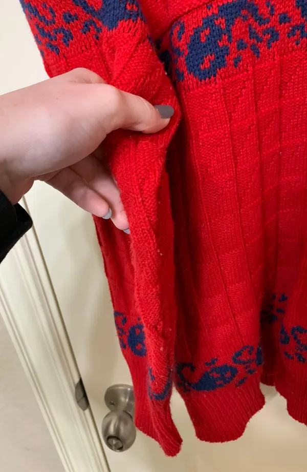 Vintage Grandpa Sweater Red Size L - Image 4