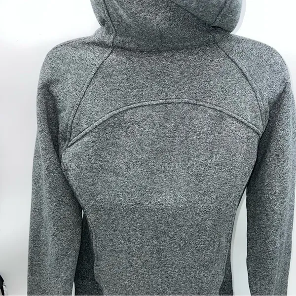 lululemon athletica Dk Gray Full Zip SCUBA Hoodie Jacket Front Pockets-Size 4 - Image 11