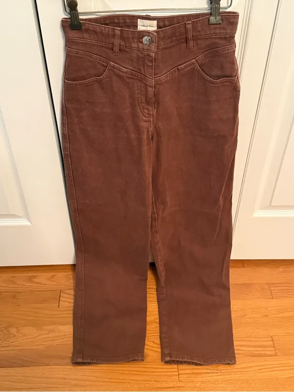 Aritzia Wilfred Free Straight Leg Western Yoke Jeans in Brown - Image 2