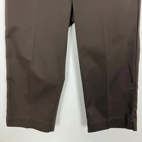 Dockers Mid-Rise Curvy Brown Capri Pants Size 6 Cotton Stretch Y2K City Girl - Image 4