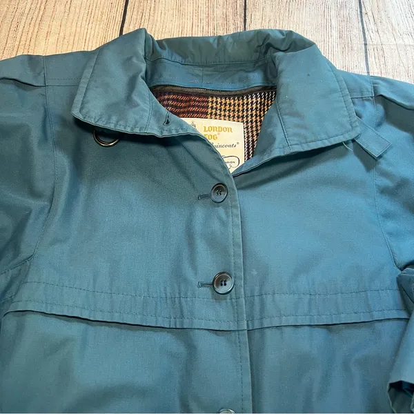 Vtg 70s London‎ Fog Women’s 6P Blue Trench Coat USA Removable Lining Petite Belt - Image 5