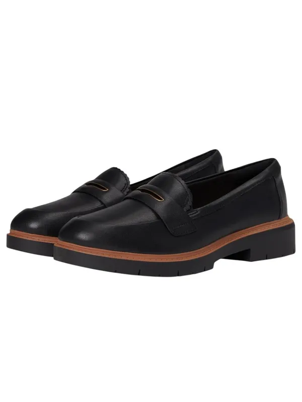 Clarks Westlynn Glow Penny Loafer 26184333 Black Leather 5M - Image 11
