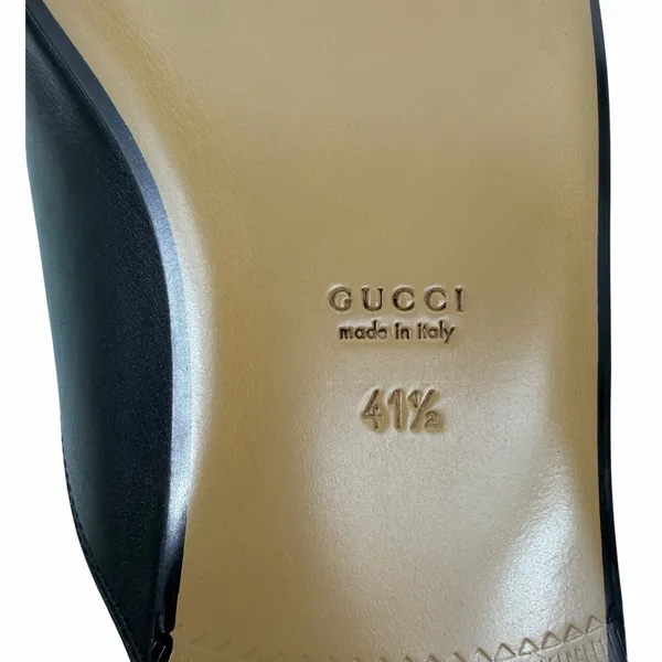 Gucci Princetown Horsebit Slipper Mules Black Leather Size 41.5 - Image 10