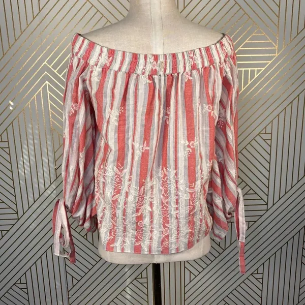 Misa Los Angeles Adeli Off the Shoulder Top‎ Stripe - Image 7
