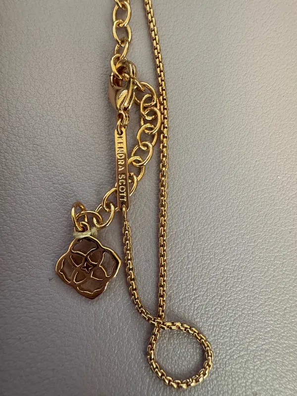 Kendra Scott Rose Gold Long Y Necklace with Geometric Drops - Image 4