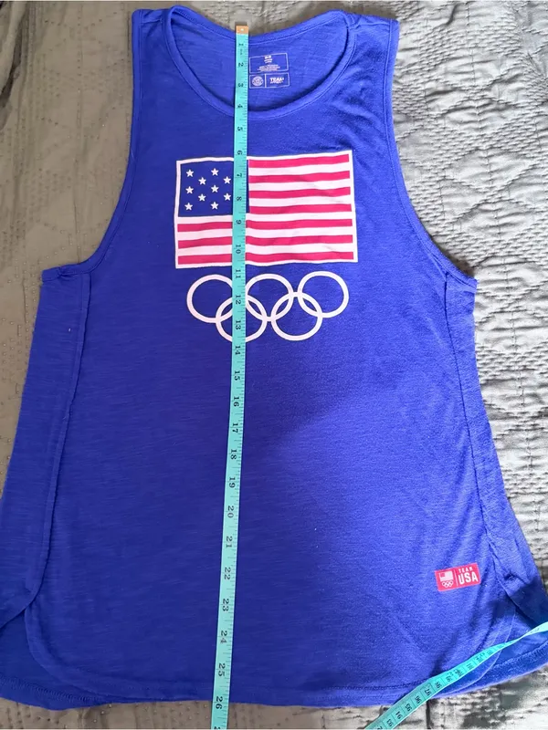 Team USA Olympics Graphic Tank Top Blue Size Medium - Image 5