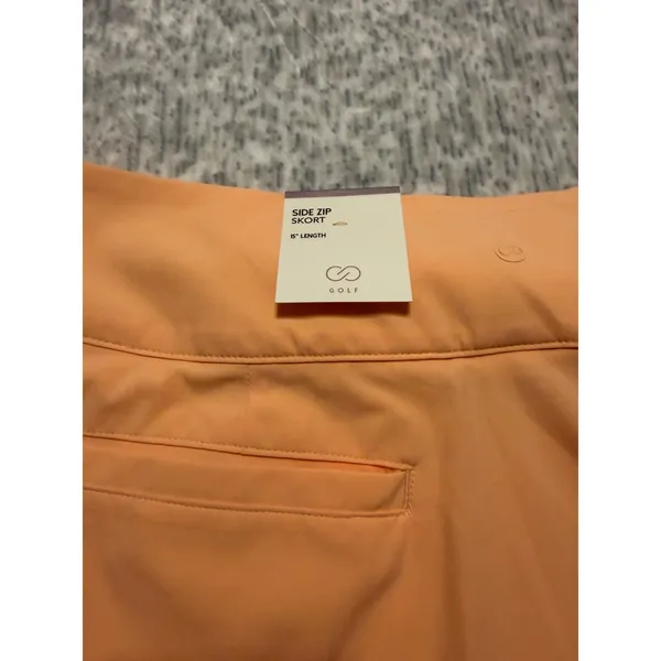 CALIA by Carrie Underwood Womens 12 Skort skirt‎ Peach Side Zip Built-in Shorts - Image 6