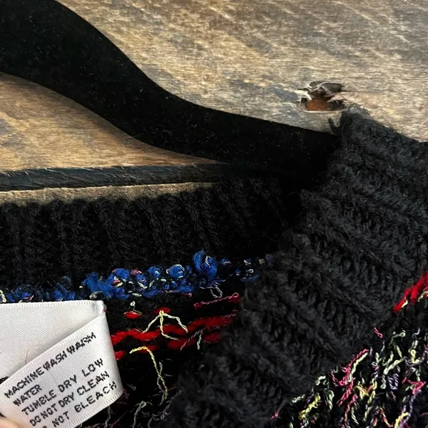 Western‎ Connection Multi Color Eyelash Sweater Size Small - Image 9
