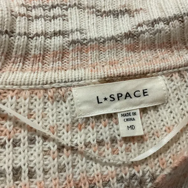 L Space Layla Solstice Space Dye Collared V Neck Sweater M - Image 5