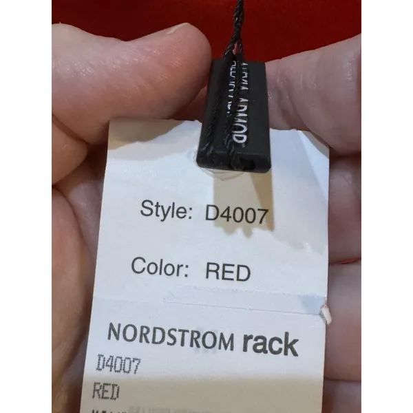 ALEXIA ADMOR Draped Shoulder Mini A-Line Dress Red‎ Size Medium - Image 5