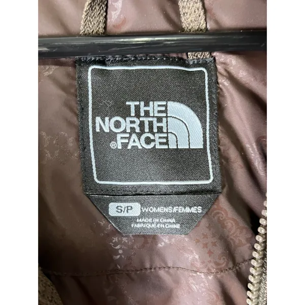 The North Face 600 Down Quilted Vest Women's Small Removable Faux Fur Hood Brown - Image 6