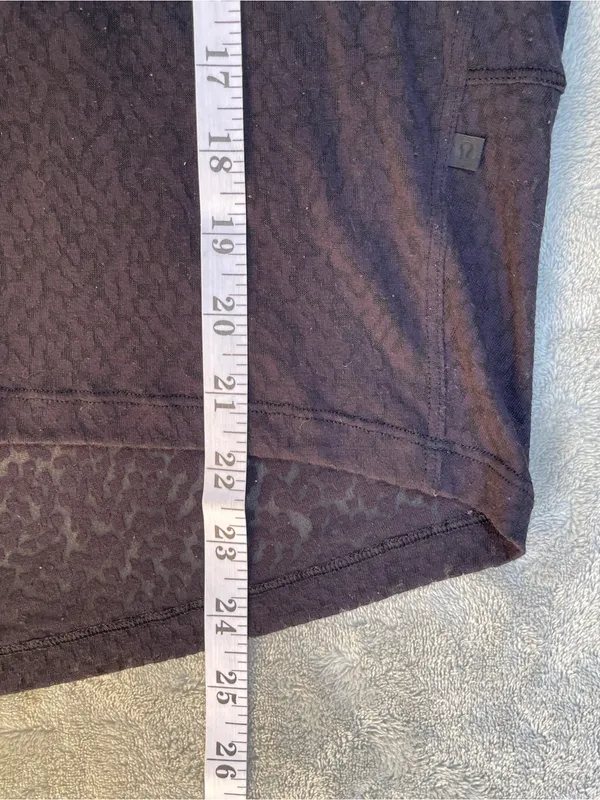 Lululemon Back in Action long g sleeve veil black loungewear activewear gym L - Image 8