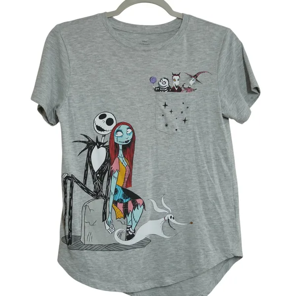 Disney Women's Medium Nightmare Before Christmas Jack Sally Zero Pocket T-Shirt - Image 2