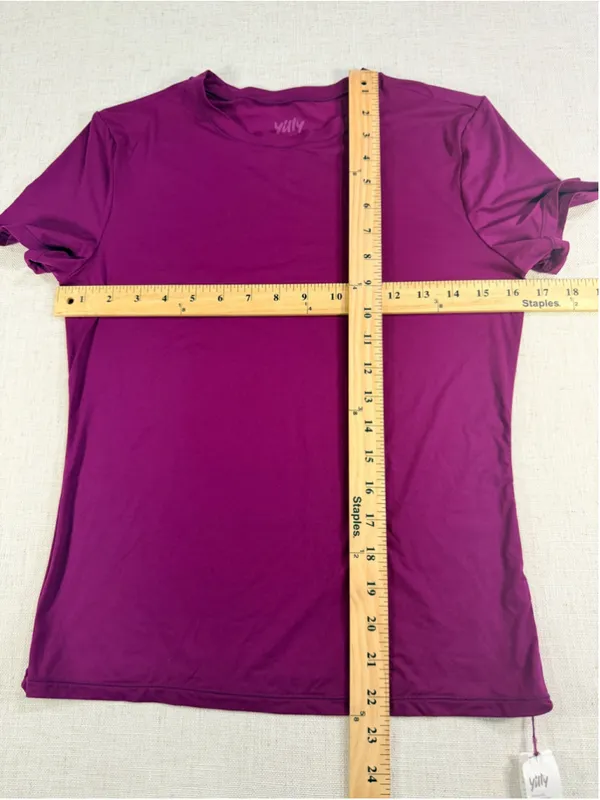 YITTY by Lizzo Women’s Short Sleeve Crewneck Workout T-Shirt Magenta Plum Purple - Image 6