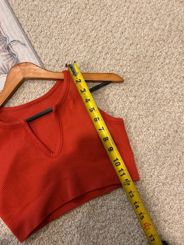 Ribbed padded sports bra Red - Image 6