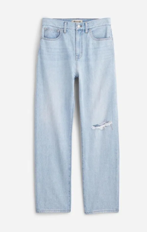 NWT Madewell 90’s Straight Jean 33 needs to be washed liquid spilled on front - Image 6