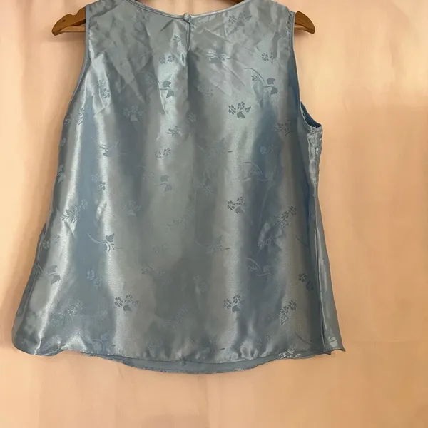 Embellished Blue Sleeveless Tank Top - Image 7