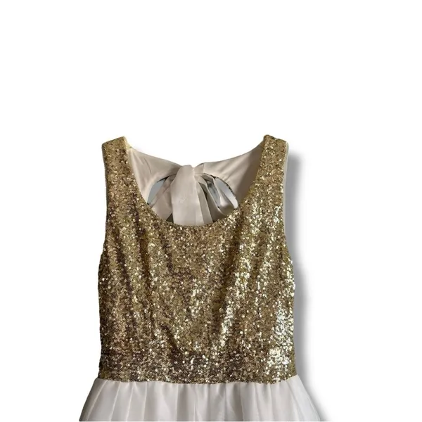Windsor gold sequined tulle cocktail dress size 7 / 8 - Image 5