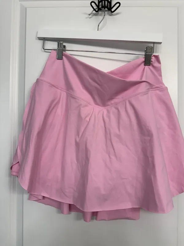 NWOT Halara Pink Crossover Tennis Skort L Long - Image 3