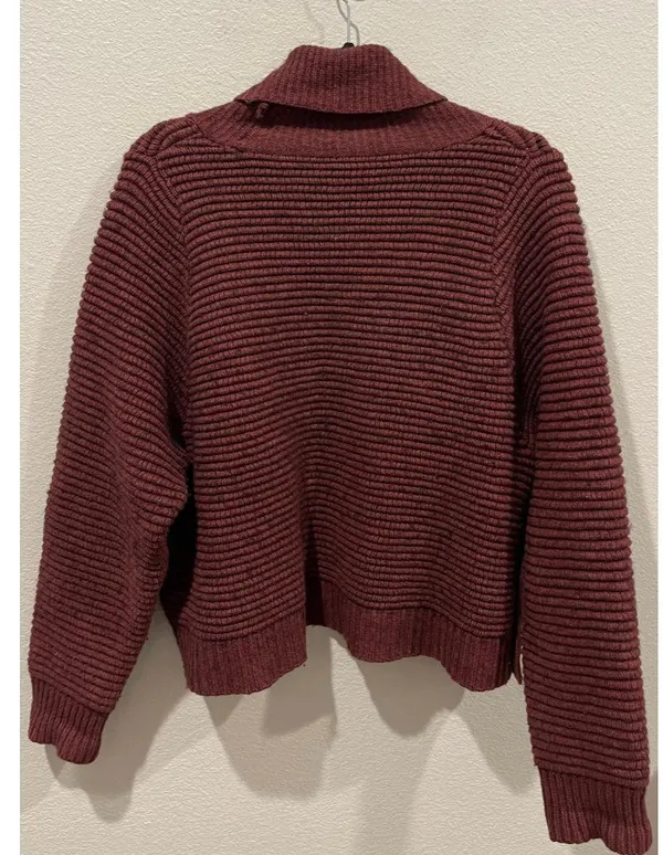 MADEWELL Burgundy Side-Button Turtleneck Sweater - Image 8