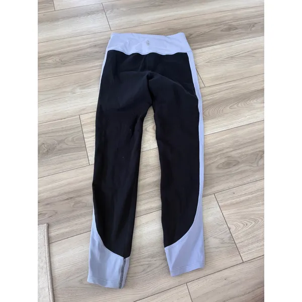 Free People Movement Two Tone Colorblock High Rise Leggings Black Lavender XS - Image 4
