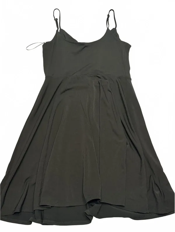 bound Black Spaghetti Strap Mini Dress - Sleeveless Swing Sun Dress - M - Image 2