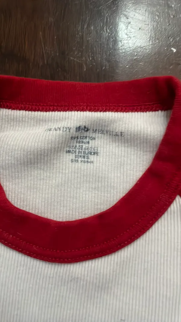 Brandy Melville Red And White Top - Image 2