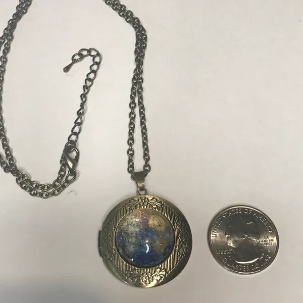 Planet Mercury Photo Locket Necklace. New - Image 4