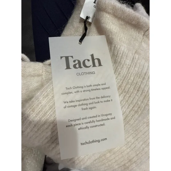 NWT Tach‎ Clothing Bella Wool Sweater Top in Cream Sz Small $198 - Image 6