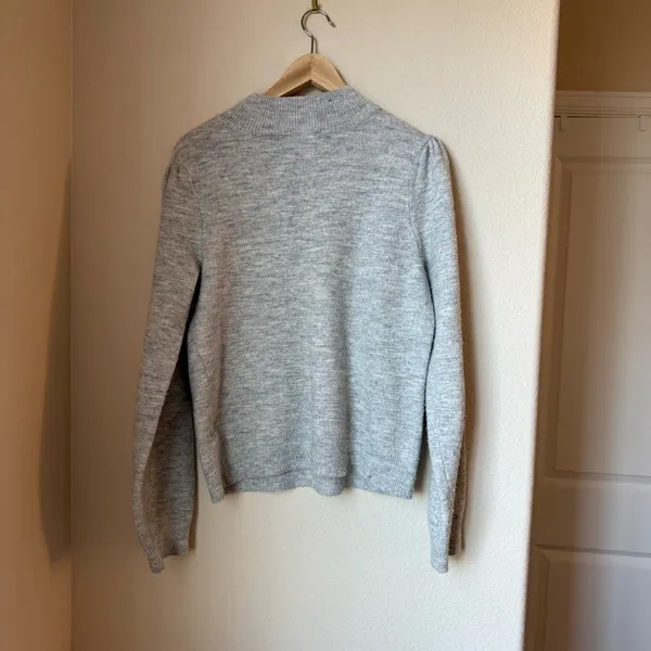 A Loves A Mock Neck Knit Sweater Gray Size Large - Image 2