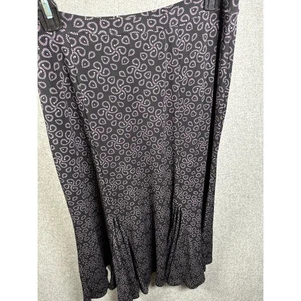 Vintage George Skirt Aline Womens Large Stretch Black Knee Length‎ Pul On - Image 7