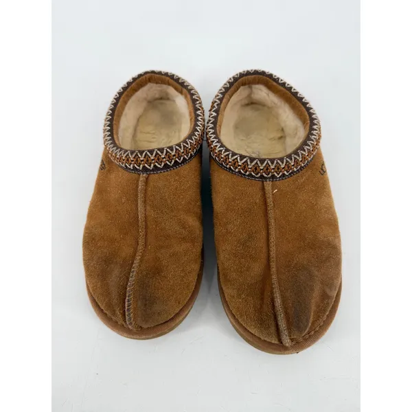 UGG Tasman Slipper Women Size 8 Chestnut Suede‎ Shearling Boho Cozy Casual - Image 3