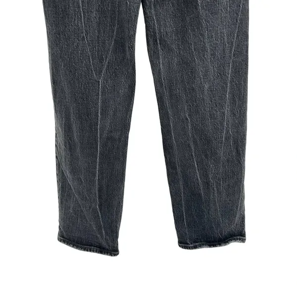 Levi's Ribcage Straight Ankle Jeans Charcoal Gray Black Wash Size 24‎ - Image 9