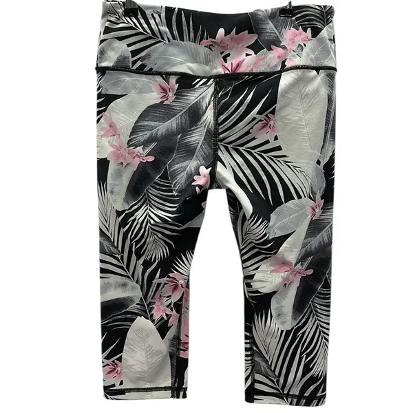 Victorias Secret Knockout Sport Crop Floral Print Leggings Womens Medium - Image 9